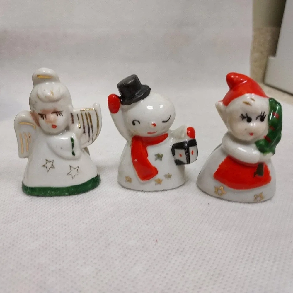 Commodore‎ Vintage 1950'S Japan Christmas Santa Placecard holders #3010 6 pieces